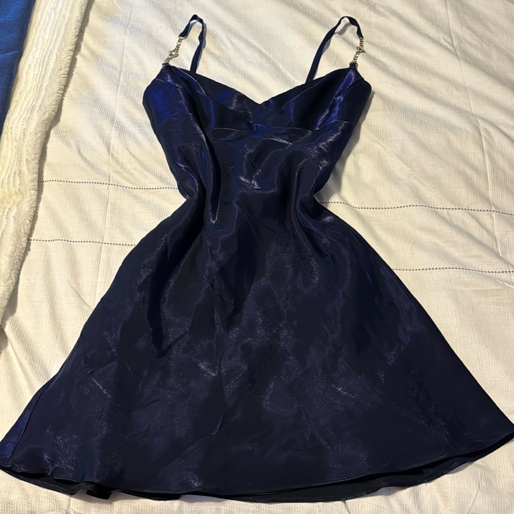 Rhinestone mini skater dress